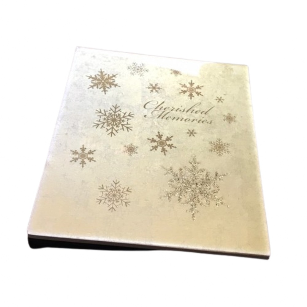 photo album hardcover snowflake Christmas album holidays yuletide winter
